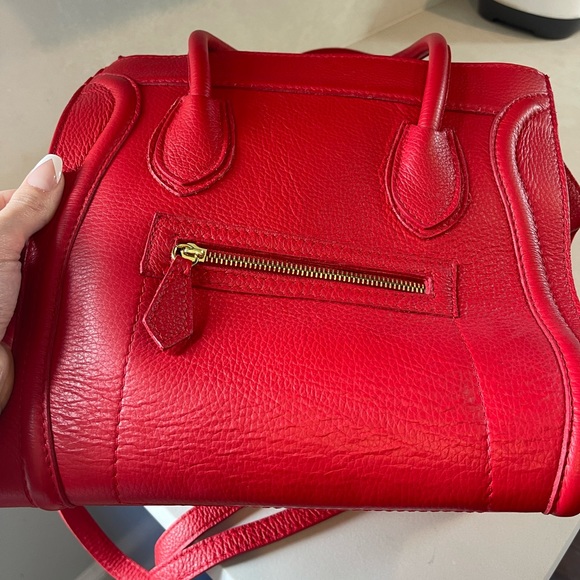 Borse in Pelle Made in Italy genuine leather tote. Red - Picture 7 of 16